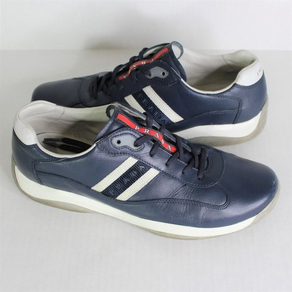 Prada Other - PRADA Leather Trainers Lace-up Sneakers G478